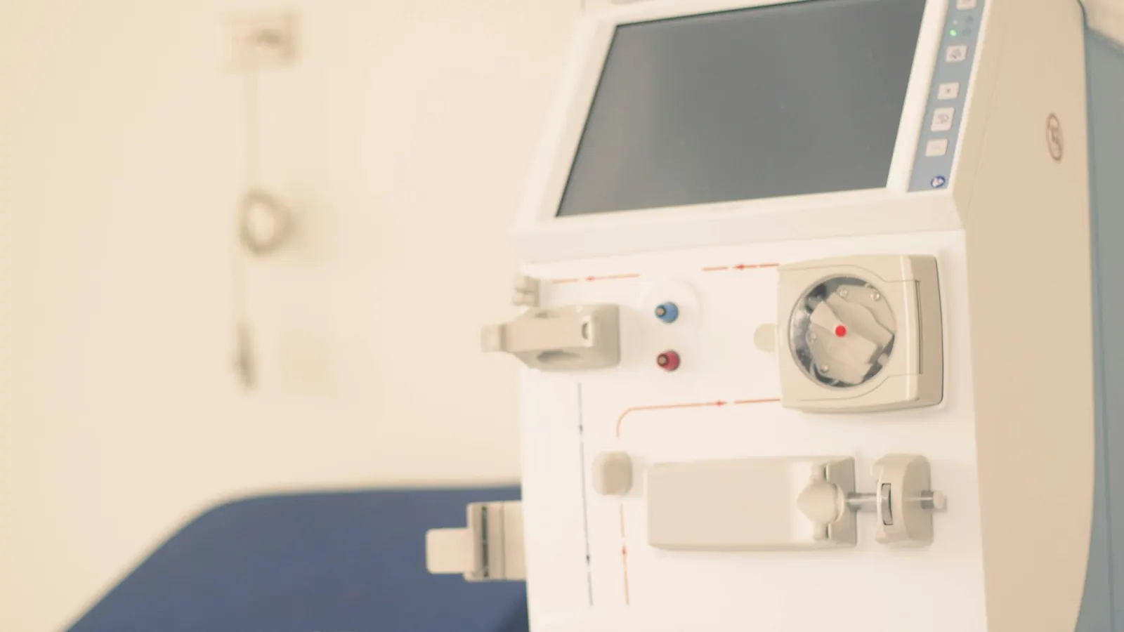 A dialysis machine in a treatment room