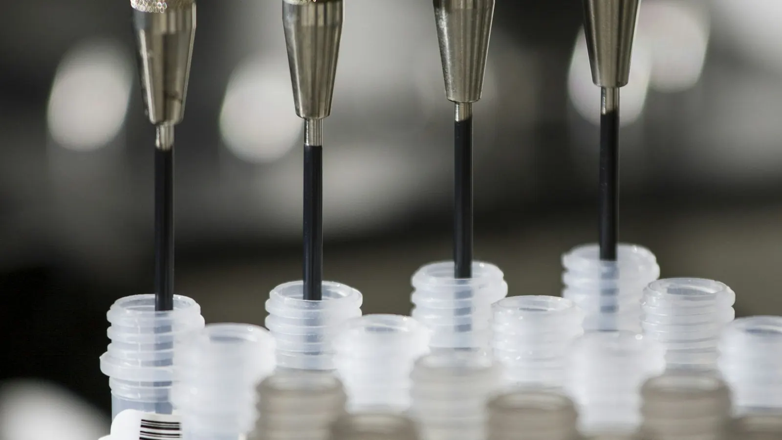 Automated dispensing into laboratory vials